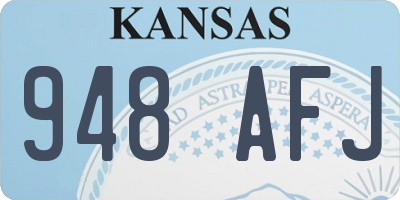 KS license plate 948AFJ