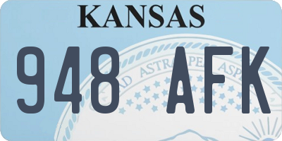 KS license plate 948AFK