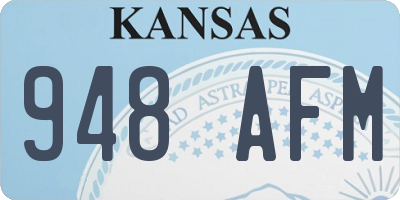 KS license plate 948AFM
