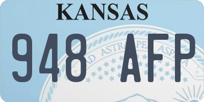 KS license plate 948AFP