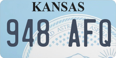 KS license plate 948AFQ
