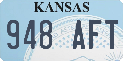 KS license plate 948AFT