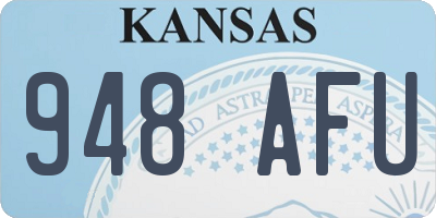 KS license plate 948AFU