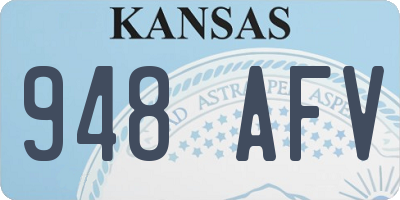 KS license plate 948AFV