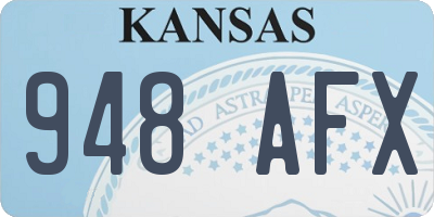 KS license plate 948AFX