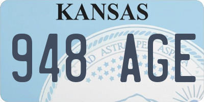 KS license plate 948AGE