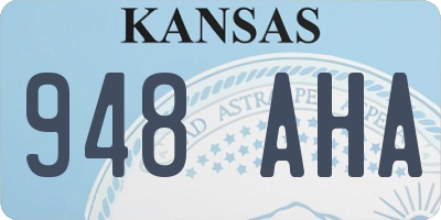 KS license plate 948AHA