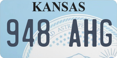 KS license plate 948AHG
