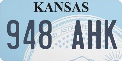 KS license plate 948AHK
