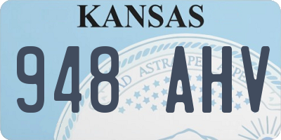 KS license plate 948AHV