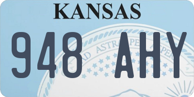 KS license plate 948AHY