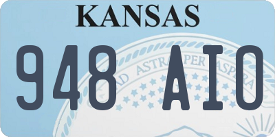 KS license plate 948AIO