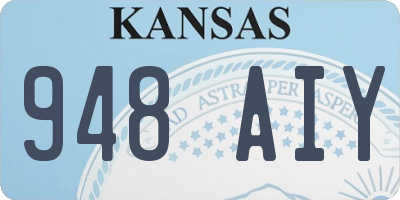 KS license plate 948AIY