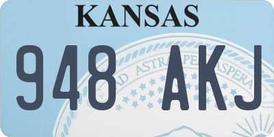 KS license plate 948AKJ