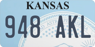 KS license plate 948AKL