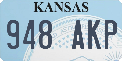 KS license plate 948AKP
