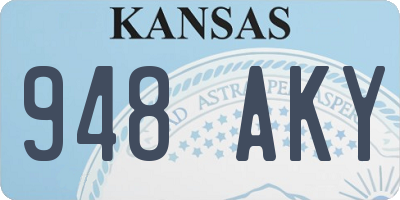 KS license plate 948AKY