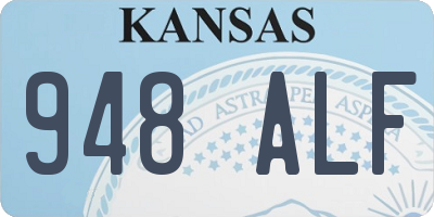 KS license plate 948ALF