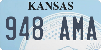KS license plate 948AMA