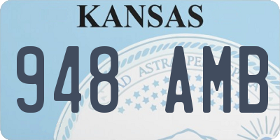 KS license plate 948AMB
