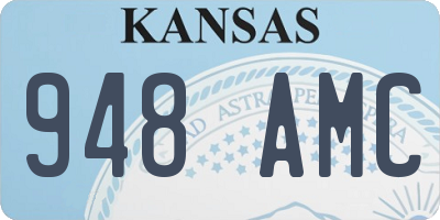 KS license plate 948AMC