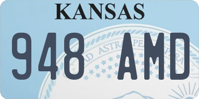 KS license plate 948AMD