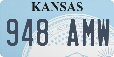 KS license plate 948AMW