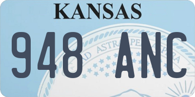 KS license plate 948ANC