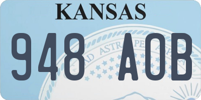 KS license plate 948AOB
