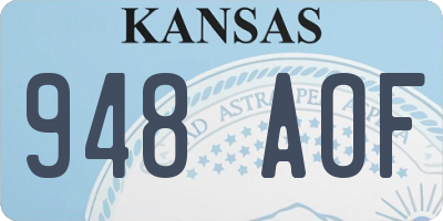 KS license plate 948AOF
