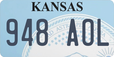 KS license plate 948AOL