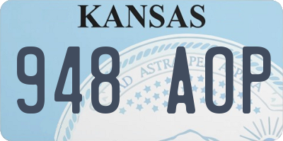 KS license plate 948AOP