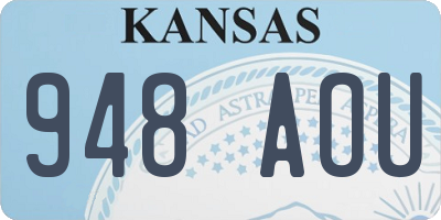 KS license plate 948AOU