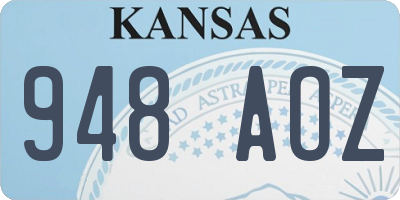 KS license plate 948AOZ