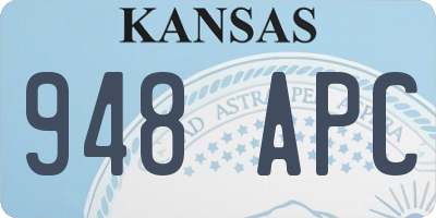 KS license plate 948APC