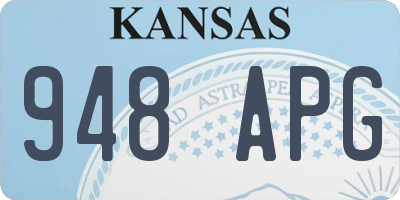 KS license plate 948APG