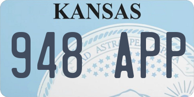 KS license plate 948APP