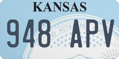KS license plate 948APV