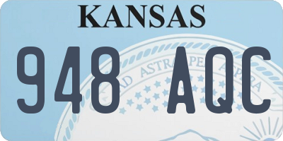 KS license plate 948AQC