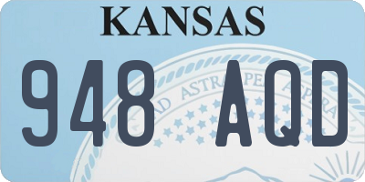KS license plate 948AQD