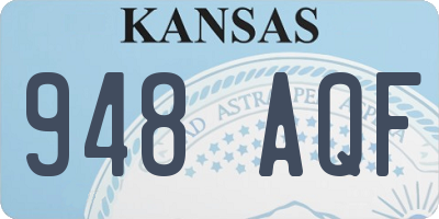 KS license plate 948AQF
