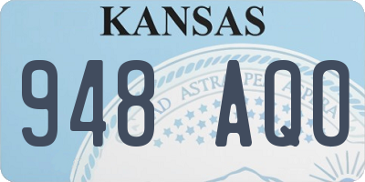 KS license plate 948AQO