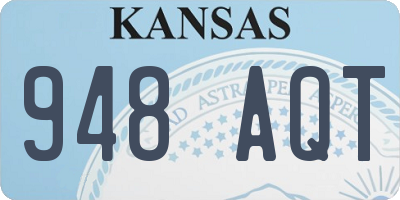 KS license plate 948AQT
