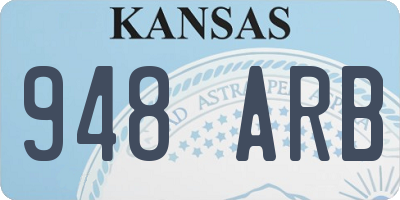 KS license plate 948ARB