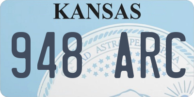 KS license plate 948ARC
