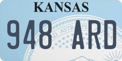 KS license plate 948ARD
