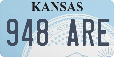 KS license plate 948ARE