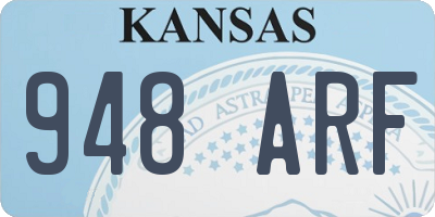KS license plate 948ARF