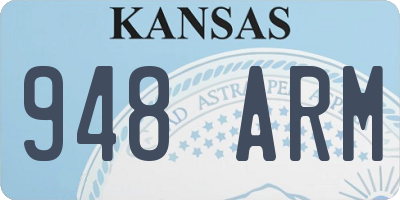 KS license plate 948ARM