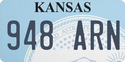KS license plate 948ARN